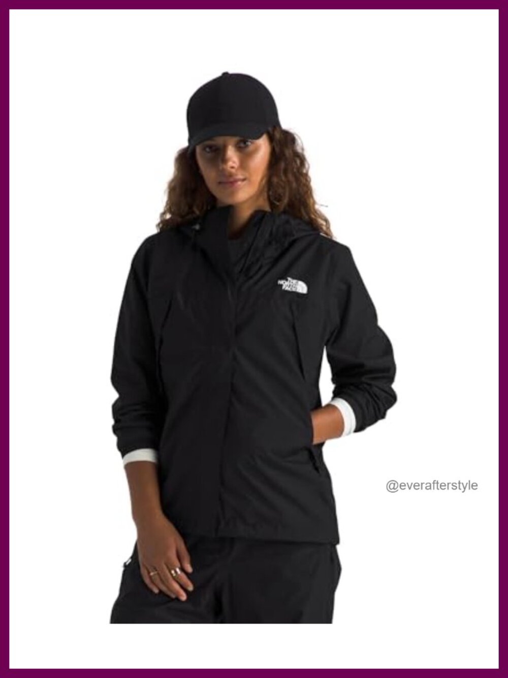 Waterproof Breathable Rain Coat with 3 Piece Hood & Zip Pockets